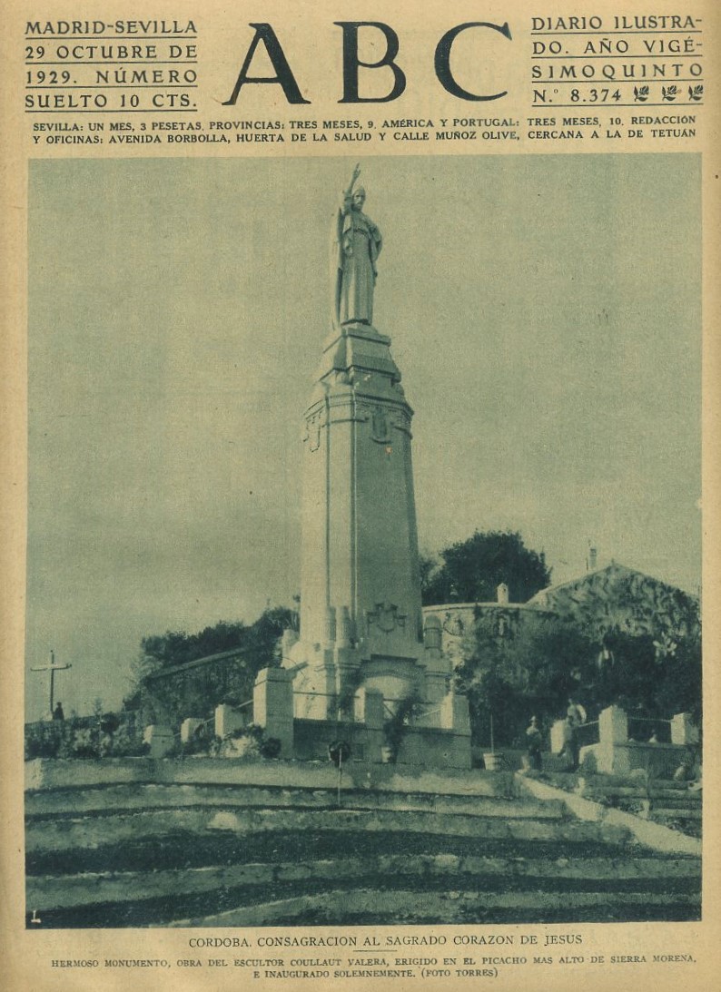 PERIODICO ABC MADRID-SEVILLA 29 OCTUBRE 1929 Nº 8374 CORDOBA, CONSAGRACION AL SAGRADO.