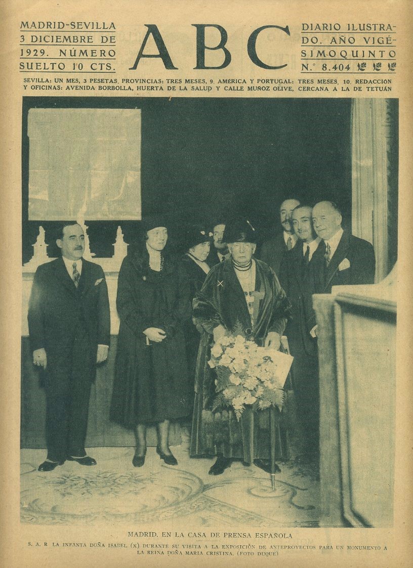 PERIODICO ABC MADRID-SEVILLA 3 DICIEMBRE 1929 Nº8404 MADRID, EN LA CASA DE PRENSAESPAÑOLA