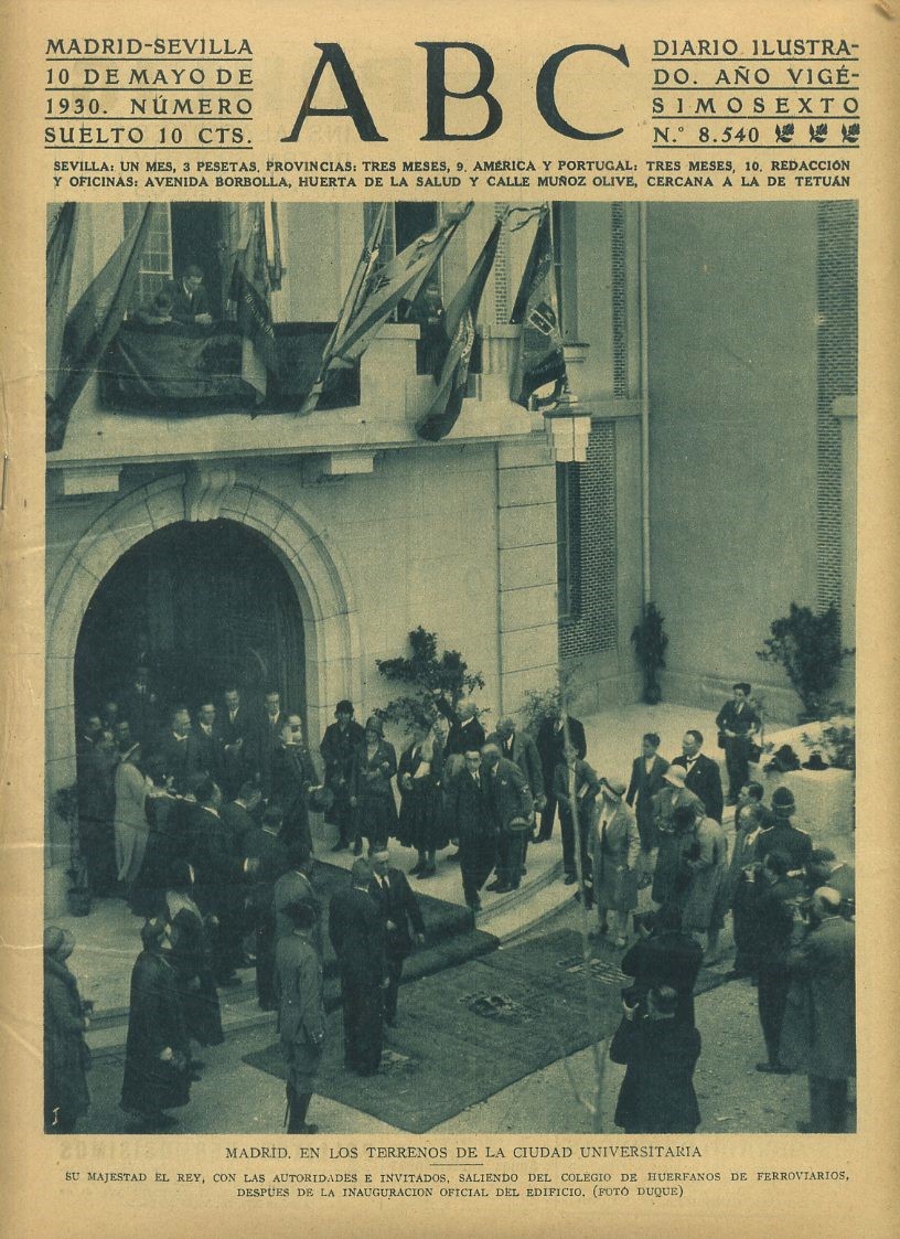 PERIODICO ABC MADRID-SEVILLA 10 MAYO 1930 Nº 8540 MADRID, EN LOS TERRENOS DE LA CIUDAD
