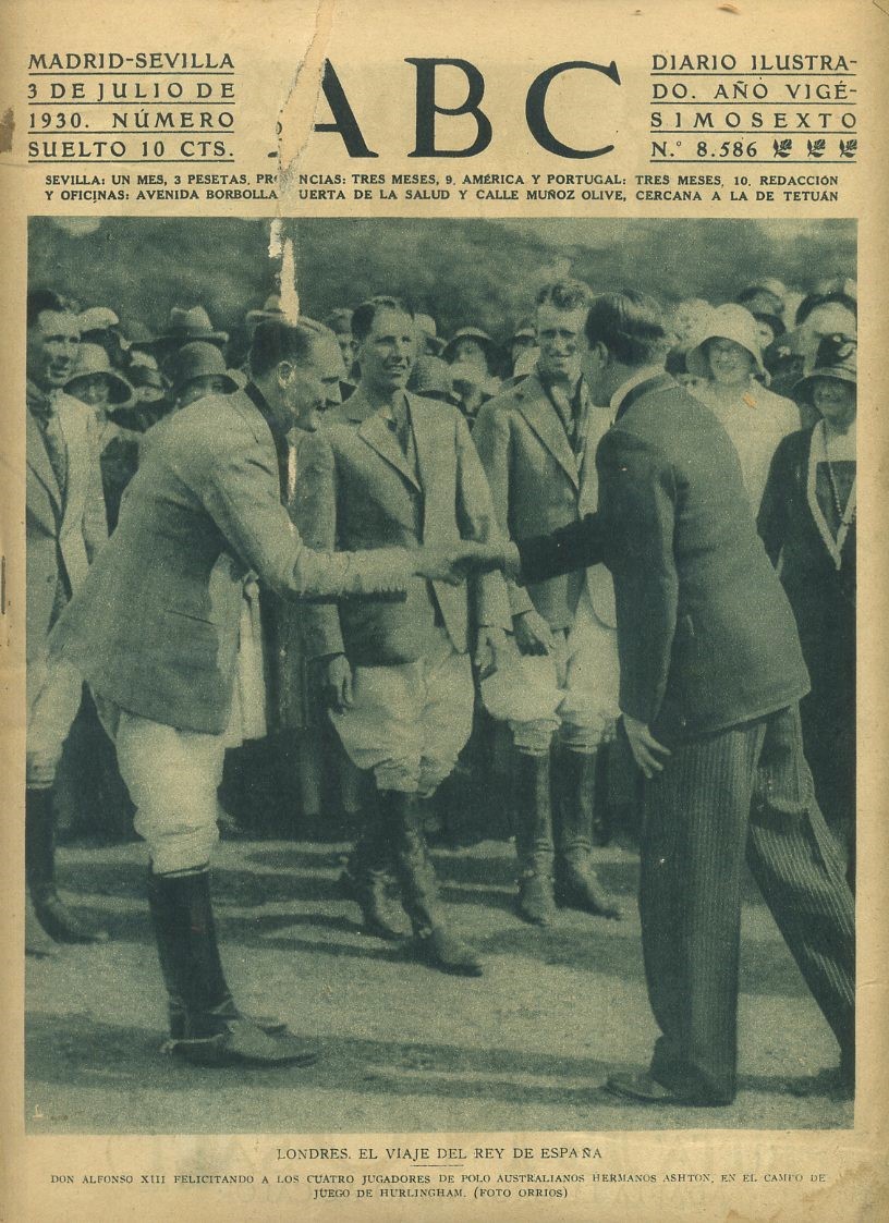 PERIODICO ABC MADRID-SEVILLA 3 JULIO 1930 Nº 8586 LONDRES, EL VIAJE DEL REY DE ESPAÑA.