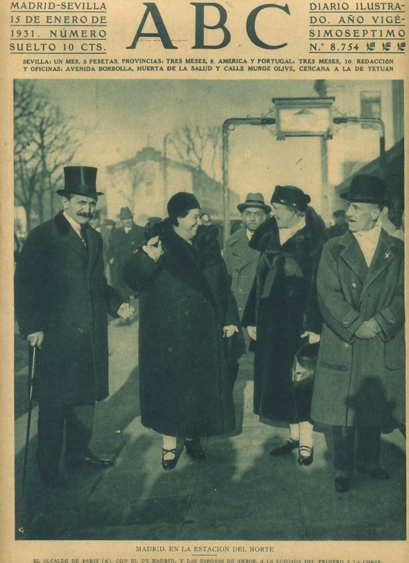 PERIODICO ABC MADRID-SEVILLA 15 DE ENERO DE 1931 MADRID. ESTACION DEL NORTE