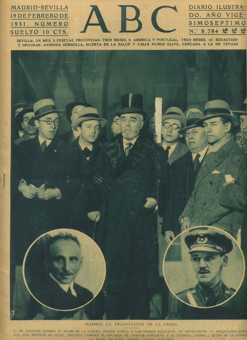 PERIODICO ABC MADRID-SEVILLA 19 DE FEBRERO DE 1931 Nº8784 MADRID. LA TRAMITACION DE LA CRISIS