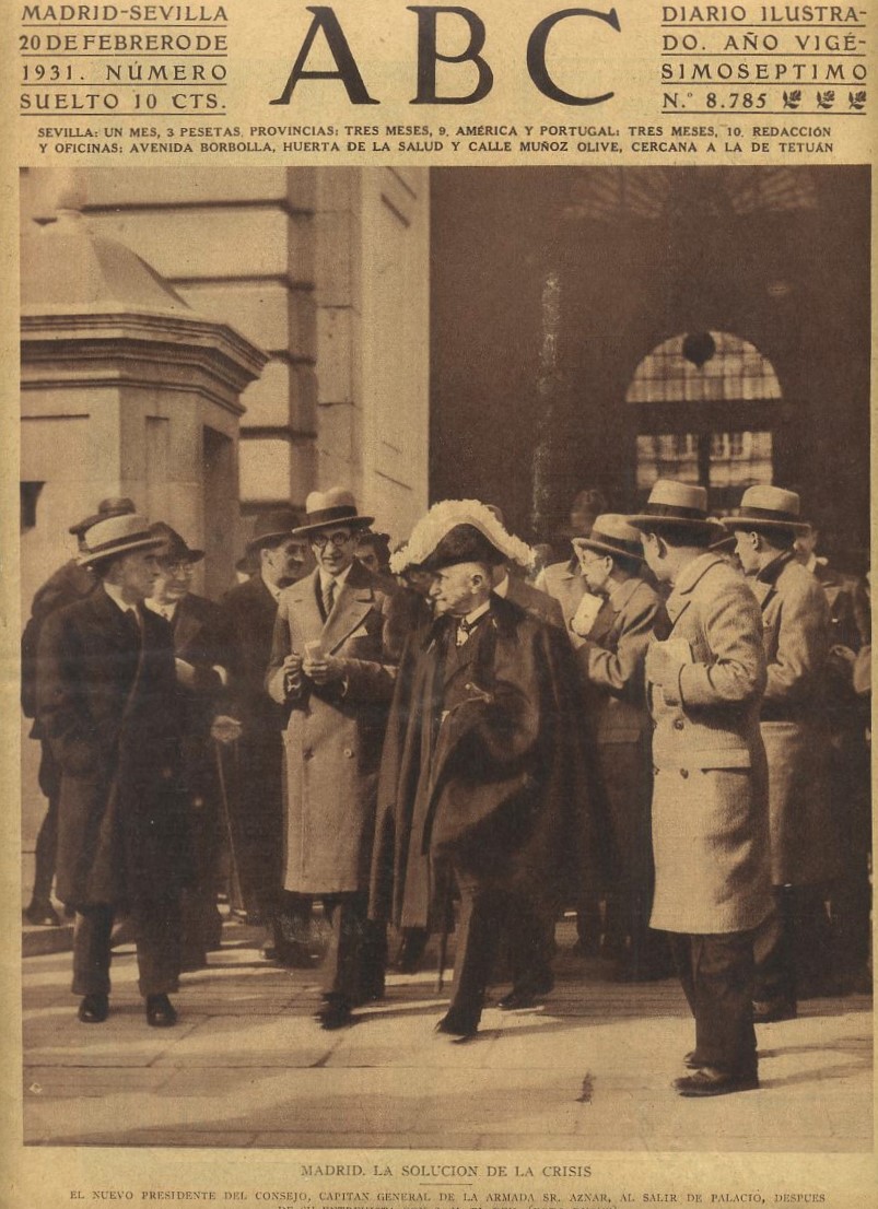PERIODICO ABC MADRID-SEVILLA 20 DE FEBRERO DE 1931 Nº8785 MADRID. LA SOLUCION DE LA CRISIS