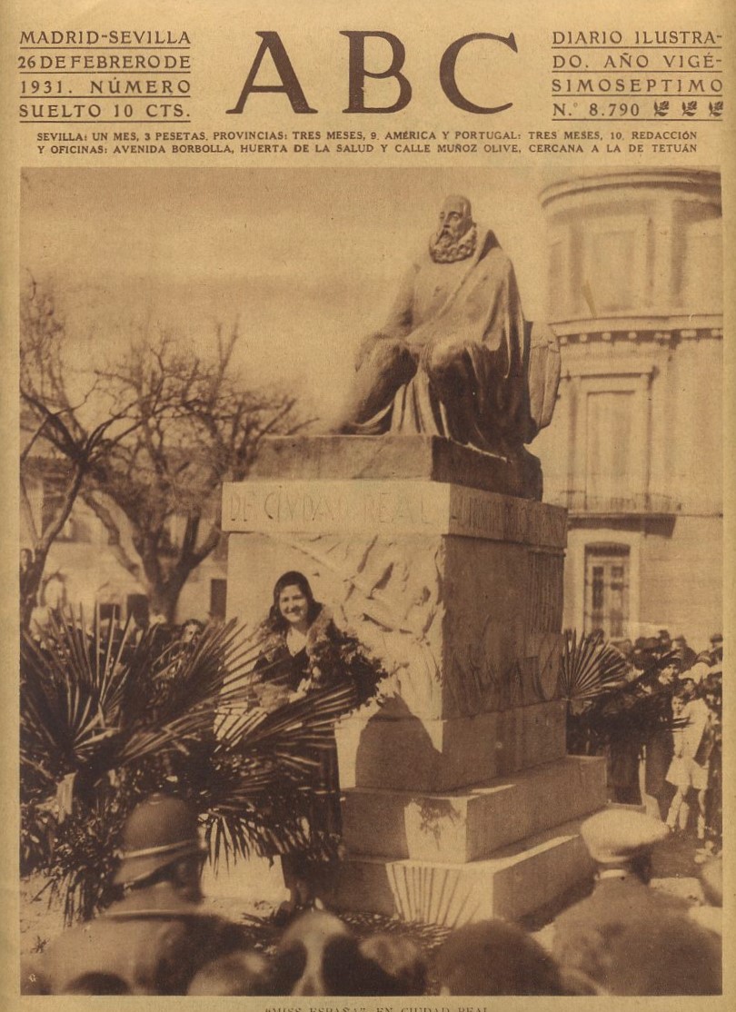 PERIODICO ABC MADRID-SEVILLA 26 DE FEBRERO DE 1931 Nº 8790 MISS ESPAÑA EN CUIDAD REAL