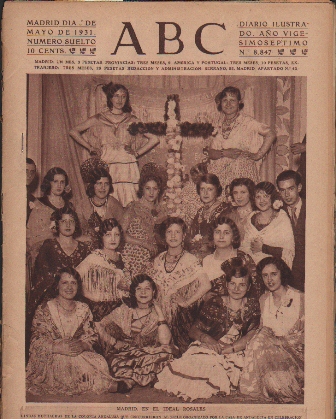 PERIODICO ABC MADRID-SEVILLA 6 DE MAYO DE 1931 Nº8847 MADRID EN EL IDEAL ROSALES