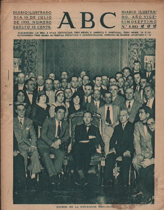 PERIODICO ABC MADRID-SEVILLA 10 DE JULIO DE 1931 Nº8883 MADRID EN LA DIPUTACION PROVINCIAL