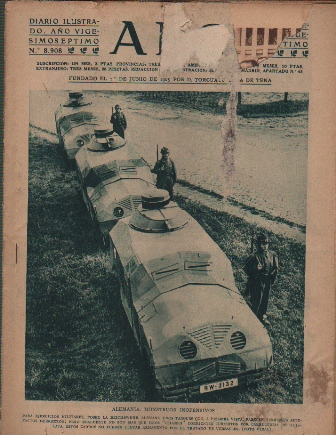 PERIODICO ABC MADRID-SEVILLA 11 DE AGOSTO DE 1931 Nº8908 ALEMANIA. MONSTRUOS INOFENSIVOS.