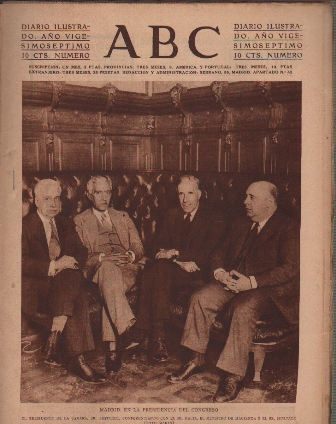 PERIODICO ABC MADRID-SEVILLA 22 DE AGOSTO DE 1931 MADRID. PRESIDENCIA DEL GOBIERNO