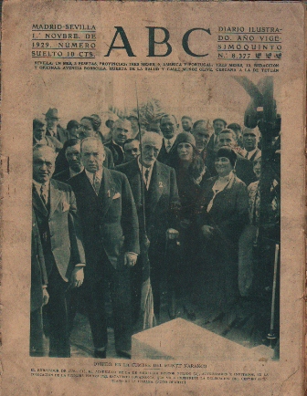 PERIODICO ABC MADRID-SEVILLA 1 DE NOVIEMBRE DE 1929 Nº8377 OVIEDO. CUMBRE DEL MONTE NARANCO