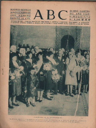 PERIODICO ABC MADRID-SEVILLA 26 DE NOVIEMBRE DE 1929 Nº8398 BARCELONA. EN EL AYUNTAMIENTO