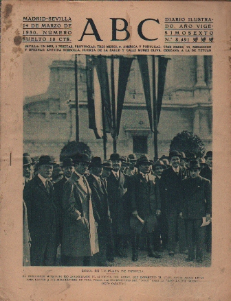 PERIODICO ABC MADRID-SEVILLA 14 DE MARZO DE 1930 Nº 8491 ROMA. PLAZA DE VENECIA