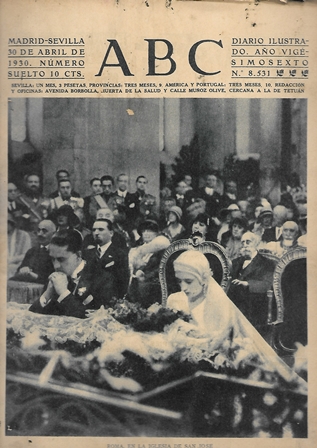 PERIODICO ABC MADRID-SEVILLA 30 ABRIL DE 1930 Nº 8531 ROMA. IGLESIA DE SAN JOSE