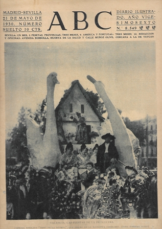 PERIODICO ABC MADRID-SEVILLA 21 MAYO DE 1930 Nº8549 VALENCIA. FIESTAS DE PRIMAVERA