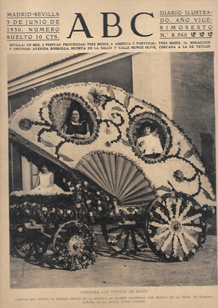 PERIODICO ABC MADRID-SEVILLA  3 JUNIO DE 1930 Nº8560. CORDOBA. LAS FIESTAS DE MAYO