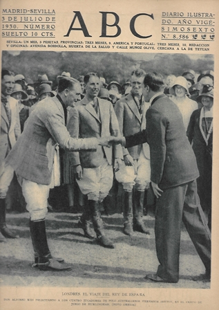 PERIODICO ABC MADRID-SEVILLA 3 JULIO DE 1930 Nº8586 LONDRES. UN VIAJE DEL REY DE ESPAÑA
