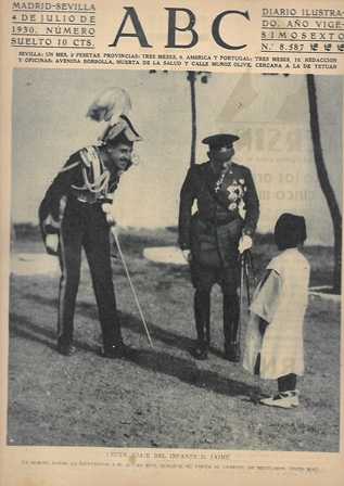 PERIODICO ABC MADRID-SEVILLA 4 JULIO DE 1930 Nº8587 CEUTA. VIAJE DEL INFANTE D. JAIME