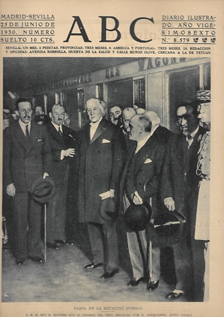 PERIODICO ABC MADRID-SEVILLA   25 DE JUNIO DE 1930 Nº 8579 PARIS EN LA ESTACION D´ORSAY