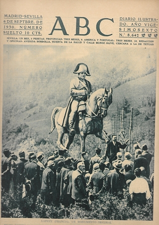 PERIODICO ABC MADRID-SEVILLA 6 DE SEPTIEMBRE DE 1930 Nº8642 LAFFEY. UN MONUMENTO ORIGINAL