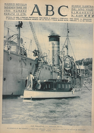 PERIODICO ABC MADRID-SEVILLA 26 DE SEPTIEMBRE DE 1930 Nº8659 SAN SEBASTIAN. JORNADA REGIA