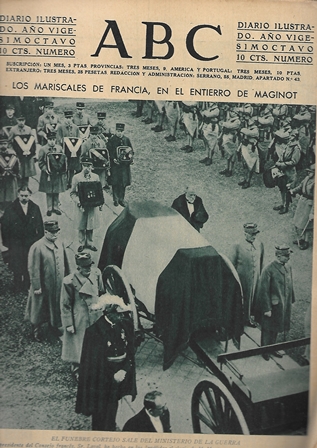 PERIODICO ABC MADRID-SEVILLA 14 DE ENERO DE 1932 Nº9041. FUNEBRE CORTEJO