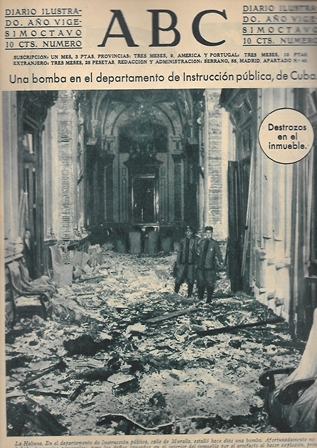 PERIODICO ABC MADRID-SEVILLA 4 DE FEBRERO DE 1932 Nº 9059  BOMBA EN EL DEPARTAMENTO  DE CUBA