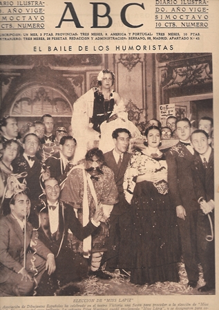 PERIODICO ABC MADRID-SEVILLA 10 DE FEBRERO DE 1932 Nº 9064. ELECCION DE MISS LAPIZ