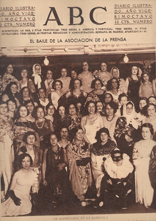 PERIODICO ABC MADRID-SEVILLA 13 DE FEBRERO DE 1932 Nº 9067. DE MADRUGADA EN LA ZARZUELA