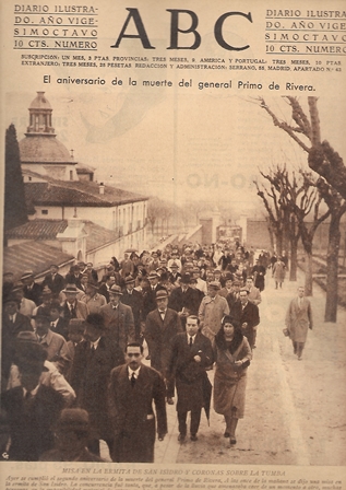 PERIODICO ABC MADRID-SEVILLA 18 DE MARZO DE 1932 Nº 9096 ANIVERSARIO DE MUERTE DE PRIMO DE RIVERA