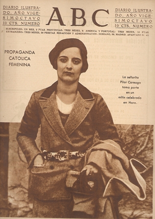 PERIODICO ABC MADRID-SEVILLA 19 DE MARZO DE 1932 Nº 9097 PROPAGANDA CATOLICA FEMENINA
