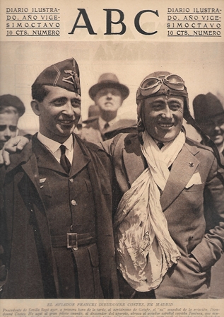 PERIODICO ABC MADRID-SEVILLA 22 DE ABRIL DE 1932 Nº 9126 AVIADOR FRANCES DIEUDONNE COSTES