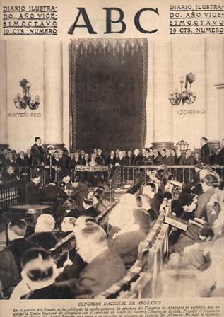PERIODICO ABC MADRID-SEVILLA 31 DE MAYO DE 1932 Nº9158 CONGRESO NACIONAL DE ABOGADOS