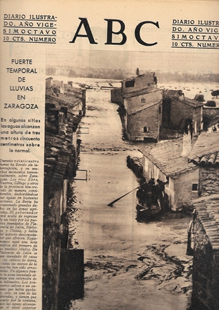 PERIODICO ABC MADRID-SEVILLA 23 DE JULIO DE 1932 Nº9203 LLUVIAS EN ZARAGOZA