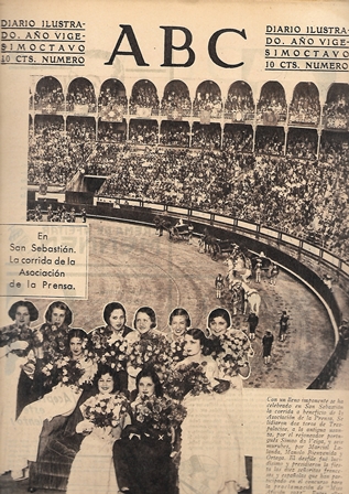 PERIODICO ABC MADRID-SEVILLA  27 DE JULIO DE 1932 Nº9206 CORRIDA EN SAN SEBASTIAN