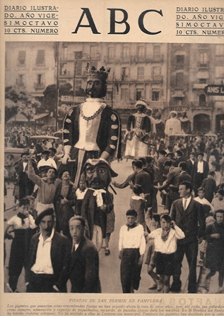 PERIODICO ABC MADRID-SEVILLA12 DE JULIO DE 1932 Nº 9193 FIESTAS DE FERMIN EN PAMPLONA