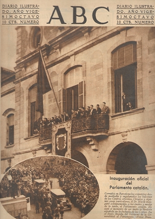 PERIODICO ABC MADRID-SEVILLA 9 DE DICIEMBRE DE 1932 Nº9226 INAUGURACION PARLAMENTO CATALAN