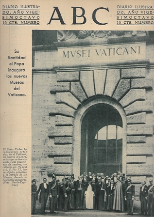 PERIODICO ABC MADRID-SEVILLA 15 DE DICIEMBRE DE 1932 Nº9231 SU SANTIDAD EL PAPA