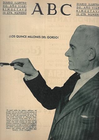 PERIODICO ABC MADRID-SEVILLA 24 DE DICIEMBRE 1932  Nº9239 LOS QUINCE MILLONES DEL GORDO