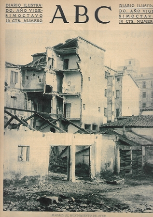PERIODICO ABC MADRID-SEVILLA 29 DE DICIEMBRE 1932 Nº9243 MADRID EL HUNDIMIENTO DE AYER
