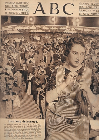 PERIODICO ABC MADRID-SEVILLA 26 DE JUNIO DE 1935  UNA FIESTA DE JUVENTUD