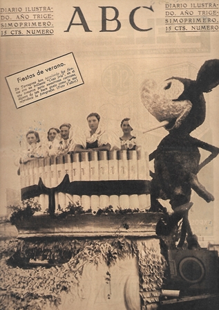 PERIODICO ABC MADRID-SEVILLA 28 DE JUNIO DE 1935 Nº10014 FIESTAS DE VERANO