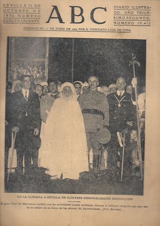 PERIODICO ABC SEVILLA 29 DE JUNIO DE 1935 Nº10015 ILUSTRES PERSONALIDADES MARROQUIES