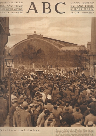 PERIODICO ABC MADRID-SEVILLA 4 DE DICIEMBRE DE 1935 Nº 10149 VICTIMA DEL DEBER