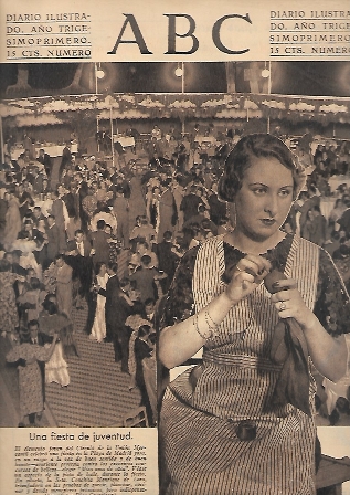 PERIODICO ABC MADRID-SEVILLA 26 DE JUNIO DE 1935 Nº 10012 FIESTA DE JUVENTUD