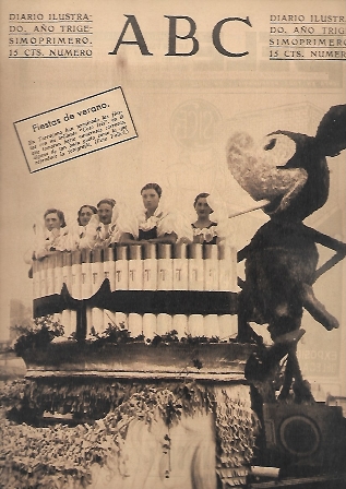 PERIODICO ABC MADRID-SEVILLA 28 DE JUNIO DE 1935 Nº10014  FIESTAS DE VERANO