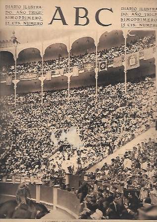 PERIODICO ABC MADRID-SEVILLA 13 DE JULIO DE 1935 Nº10027 CORRIDA ASOCIACION DE LA PRENSA