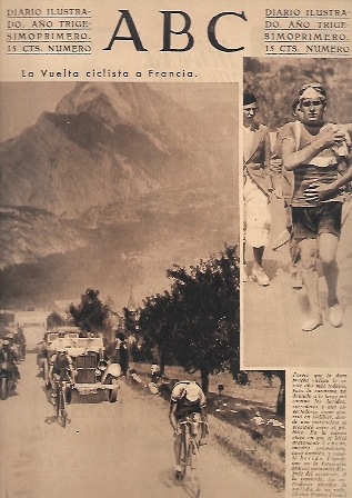 PERIODICO ABC MADRID-SEVILLA 16 DE JULIO DE 1935 Nº 10029 VUELTA CICLISTA A FRANCIA