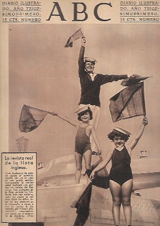 PERIODICO ABC MADRID-SEVILLA 20 DE JULIO DE 1935 Nº10033 REVISTA REAL DE LA FLOTA INGLESA