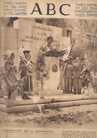 PERIODICO ABC MADRID-SEVILLA 30 JULIO DE 1935 Nº10041 INAUGURACION DE UN MONUMENTO