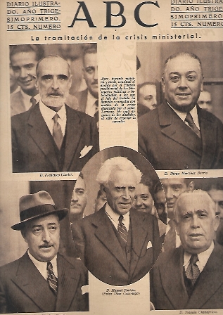 PERIODICO ABC MADRID-SEVILLA 24 DE SEPTIEMBRE DE 1935 Nº10088 TRAMITACION CRISIS MINITERIAL