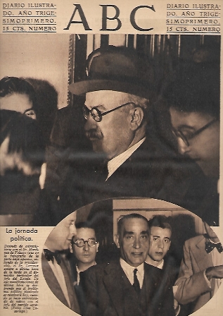 PERIODICO ABC MADRID-SEVILLA 21 DE SEPTIEMBRE DE 1935 Nº10086 LA JORNADA POLITICA